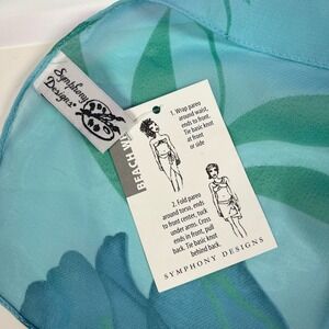 NWT Symphony Designs Pareo Sarong Beach Wrap Chiffon Coverup